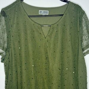 JM Collection Knit Blouse with Glitter
